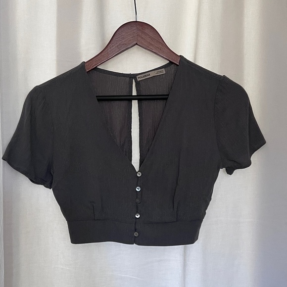 Pull & Bear Open Back Crop - Picture 1 of 2